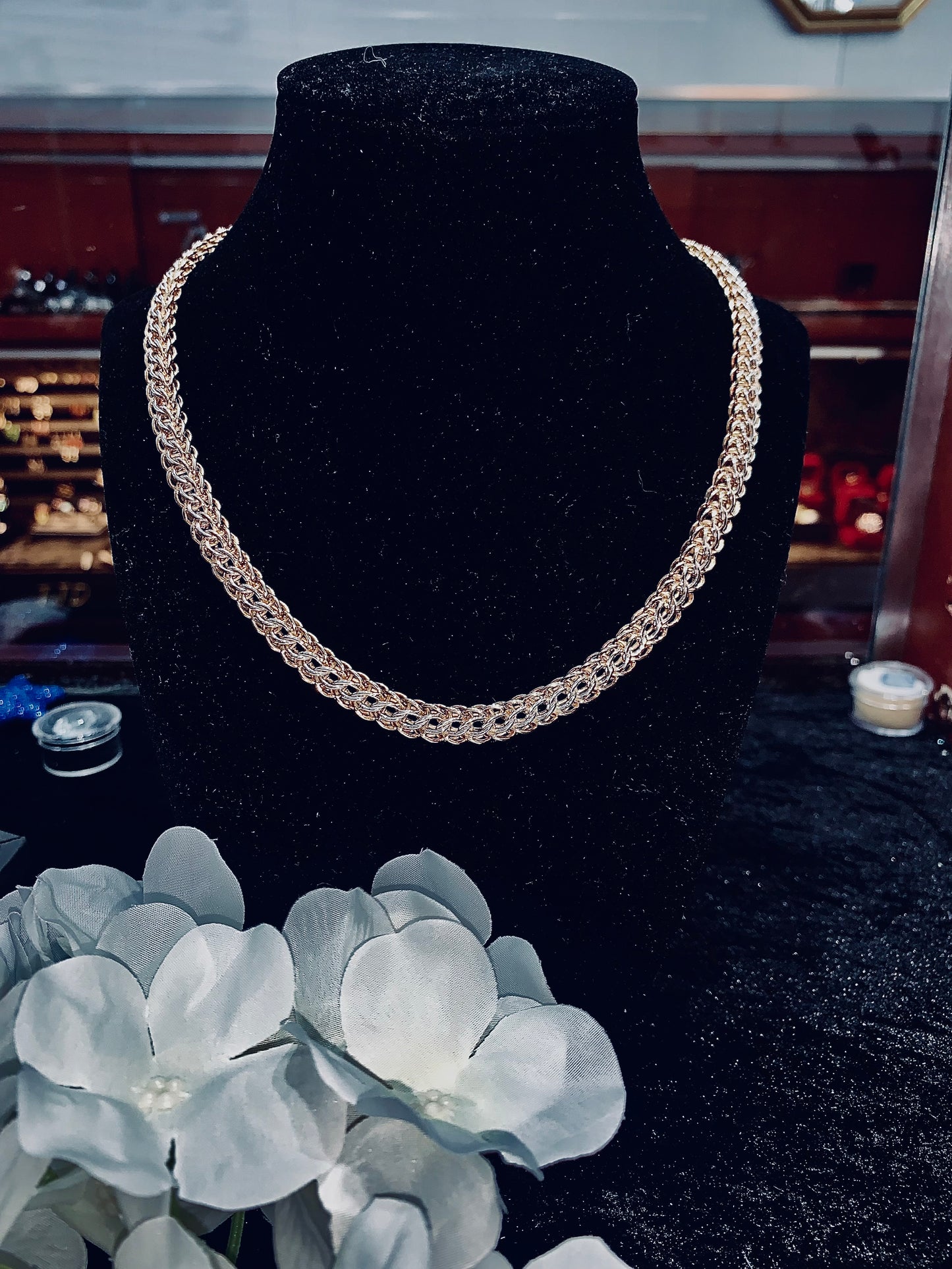 Two-Toned Gold-Filled Byzantine Necklace