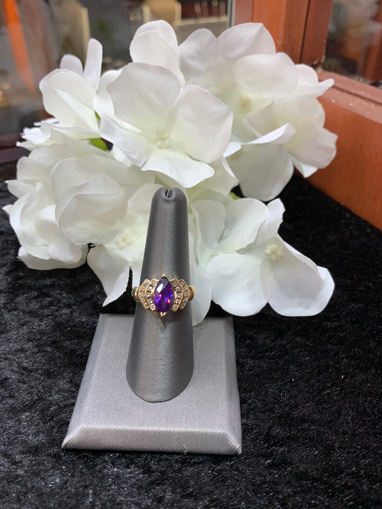 Amethyst and Diamond Dinner Ring