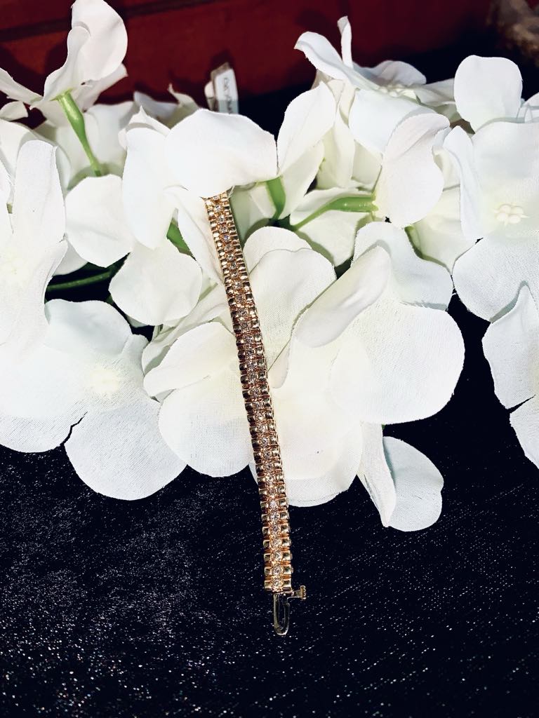 Yellow Gold & Diamond Tennis Bracelet