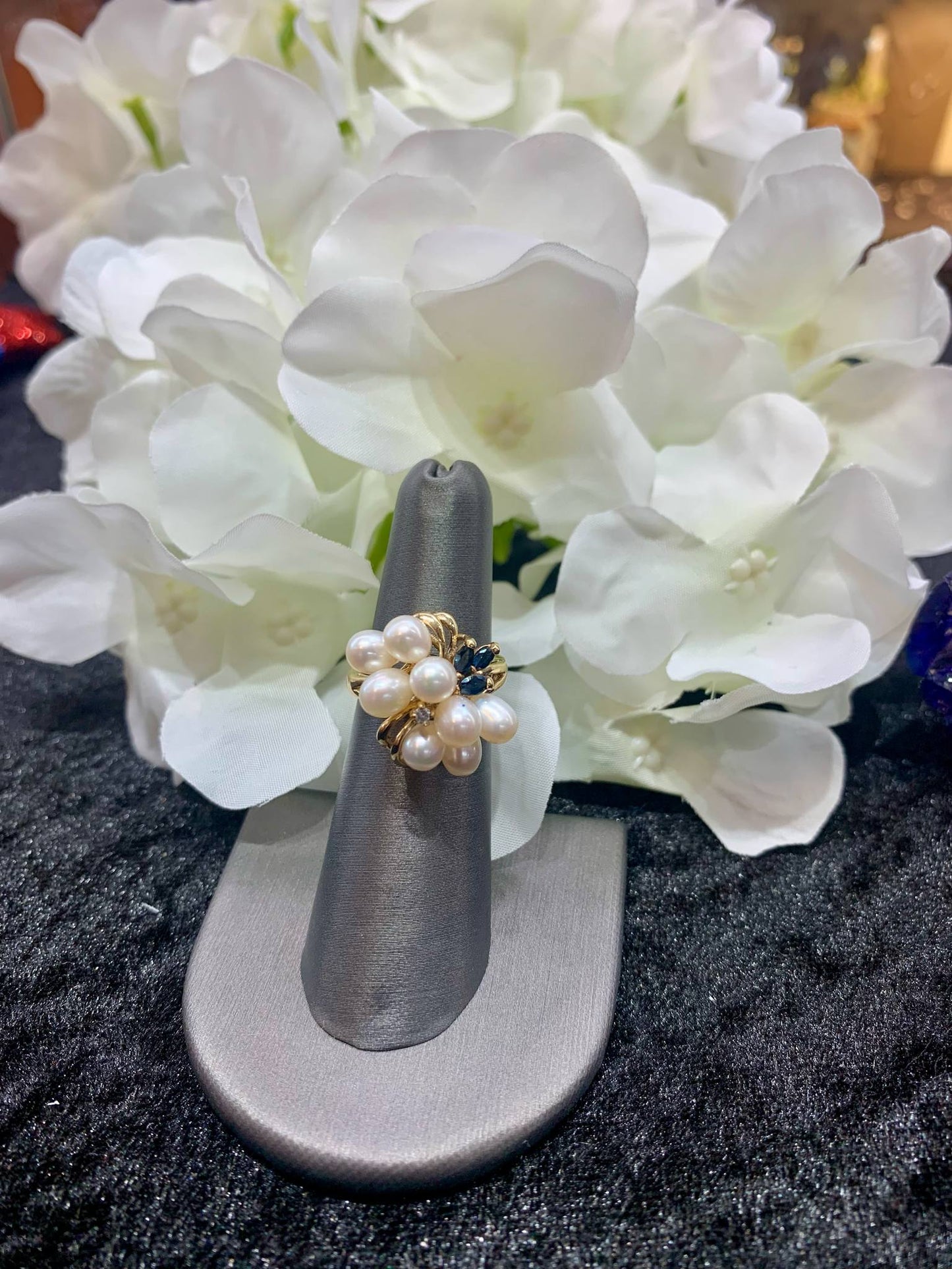Pearl and Sapphire Fashion Ring