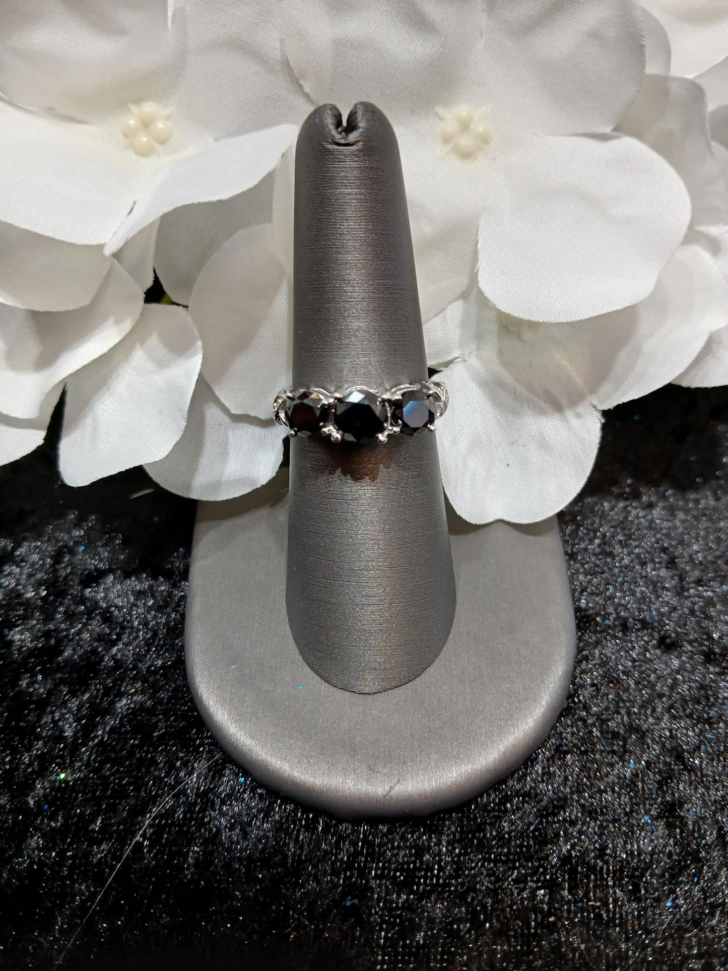 Black Diamond Trio Ring