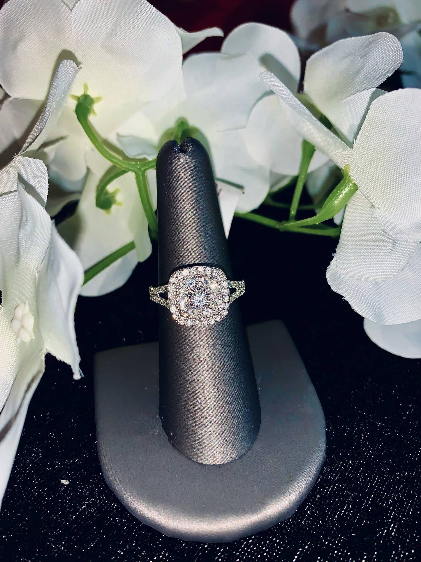 1.00 ct. Square Halo Engagement Ring