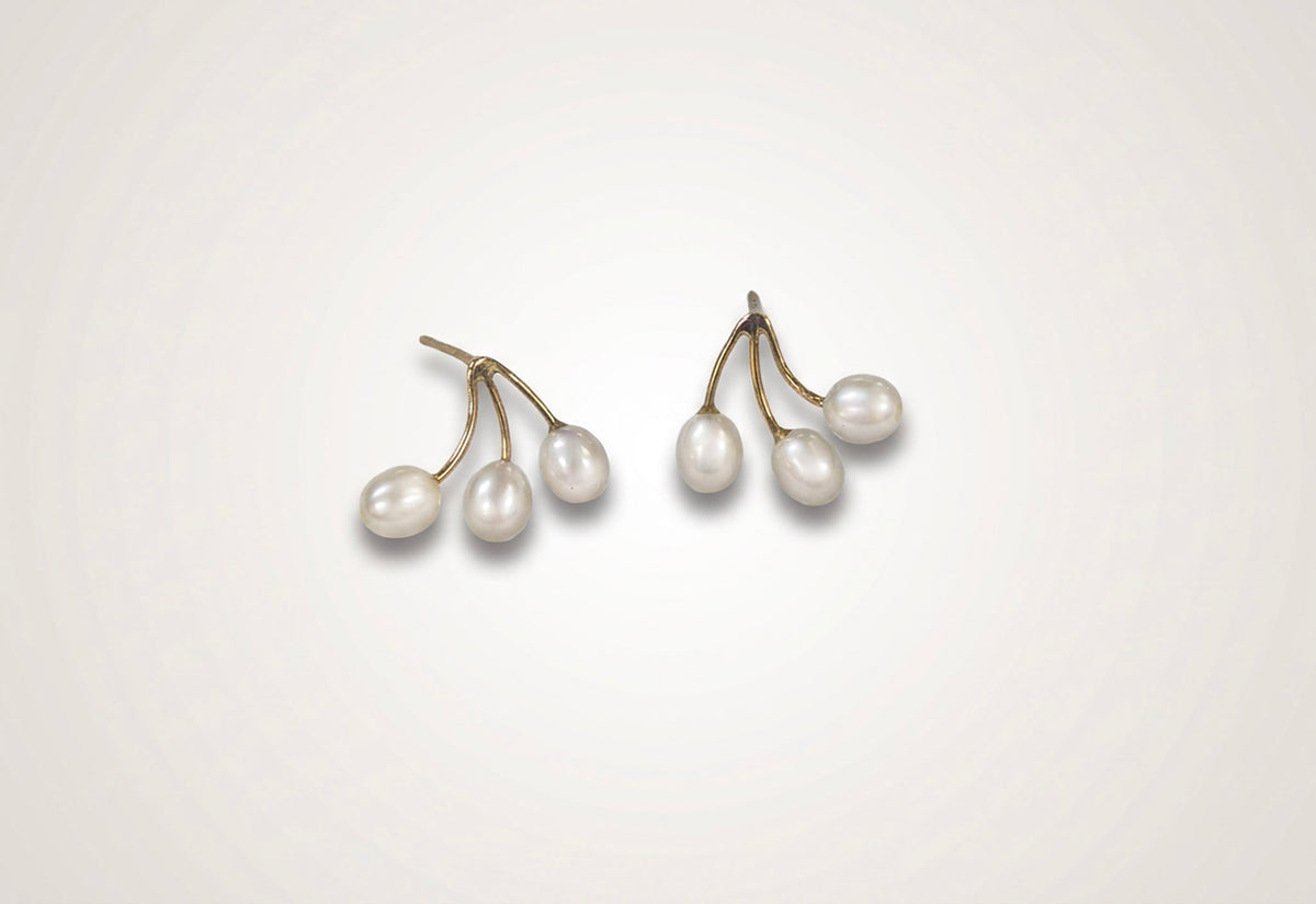 Pearl Triplet Earrings