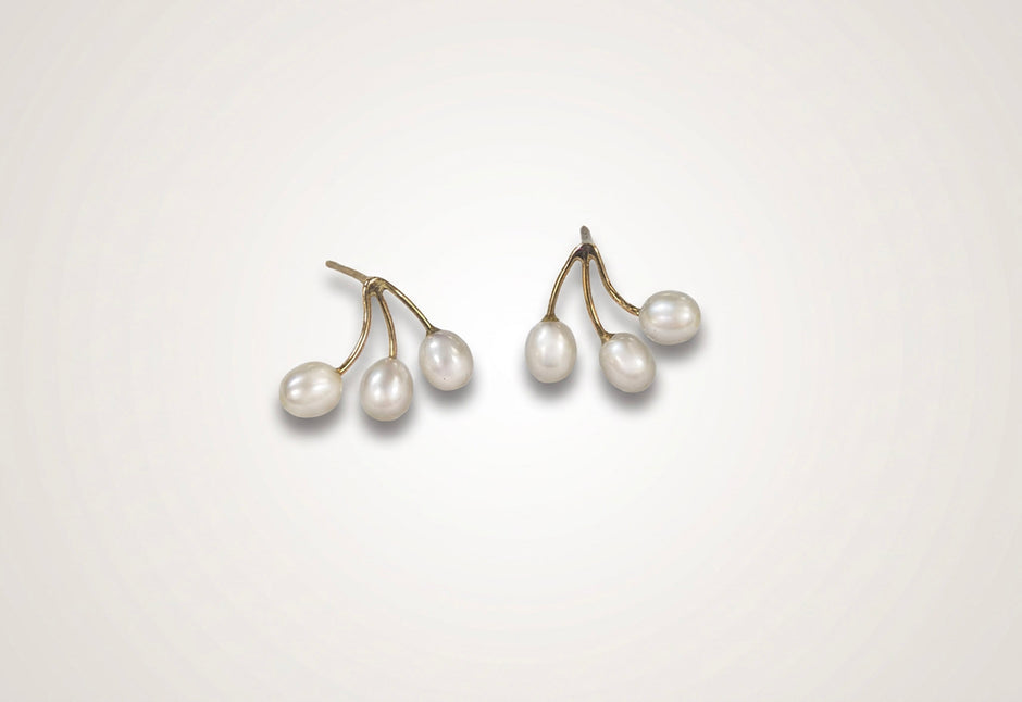 Pearl Triplet Earrings