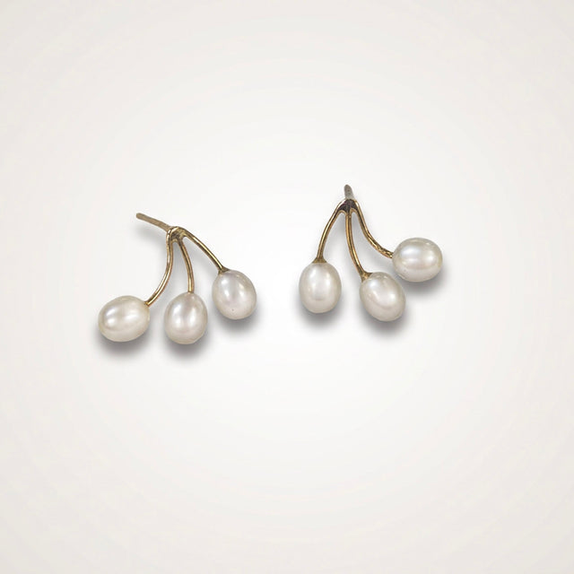 Pearl Triplet Earrings