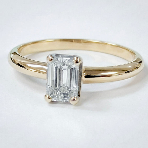 1.00ct Emerald Cut Solitaire Engagement Ring
