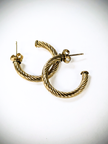 Yellow Gold Twisted Rope Hoops