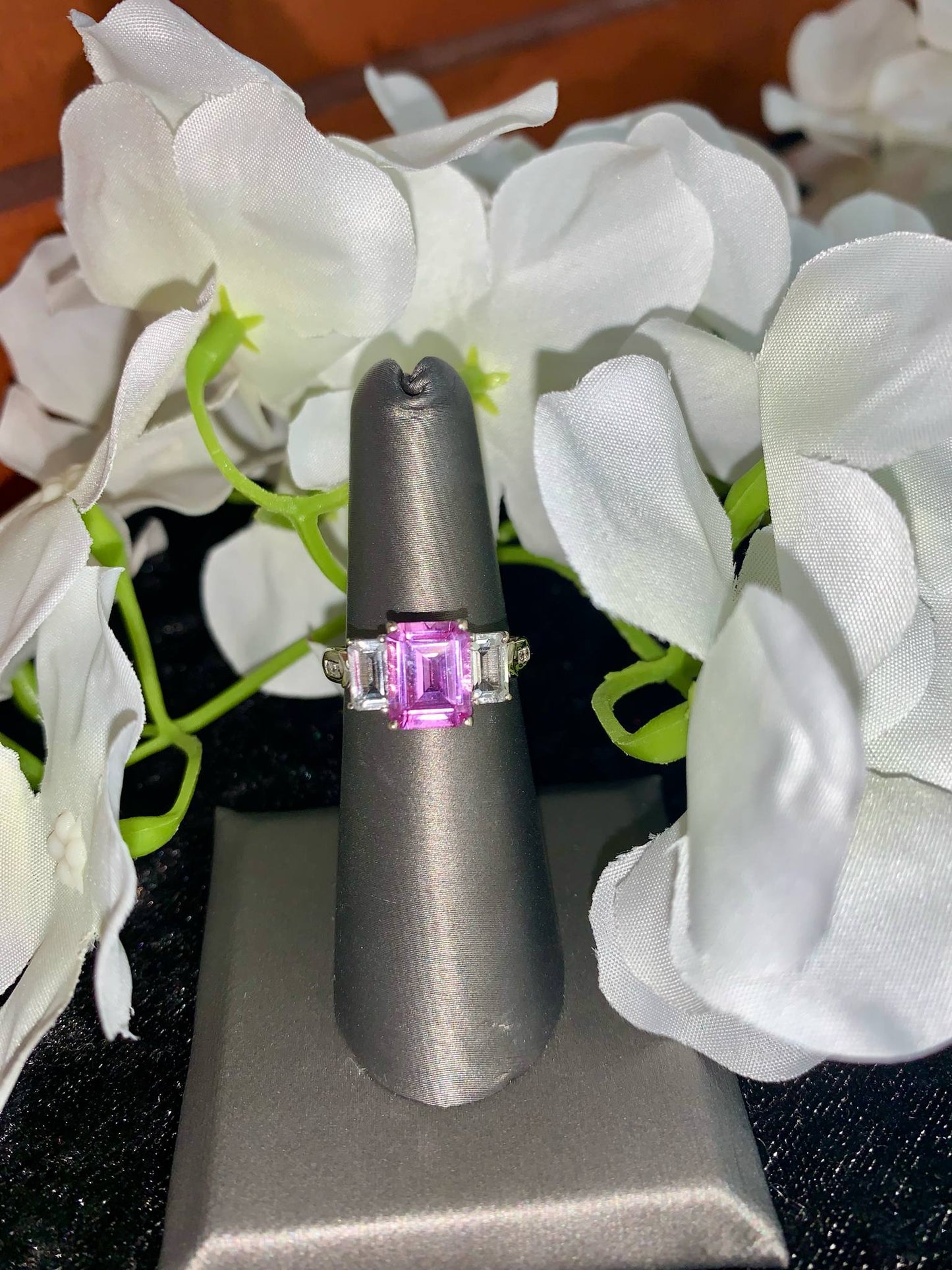 Pink Ice & Cubic Zirconia Fashion Ring
