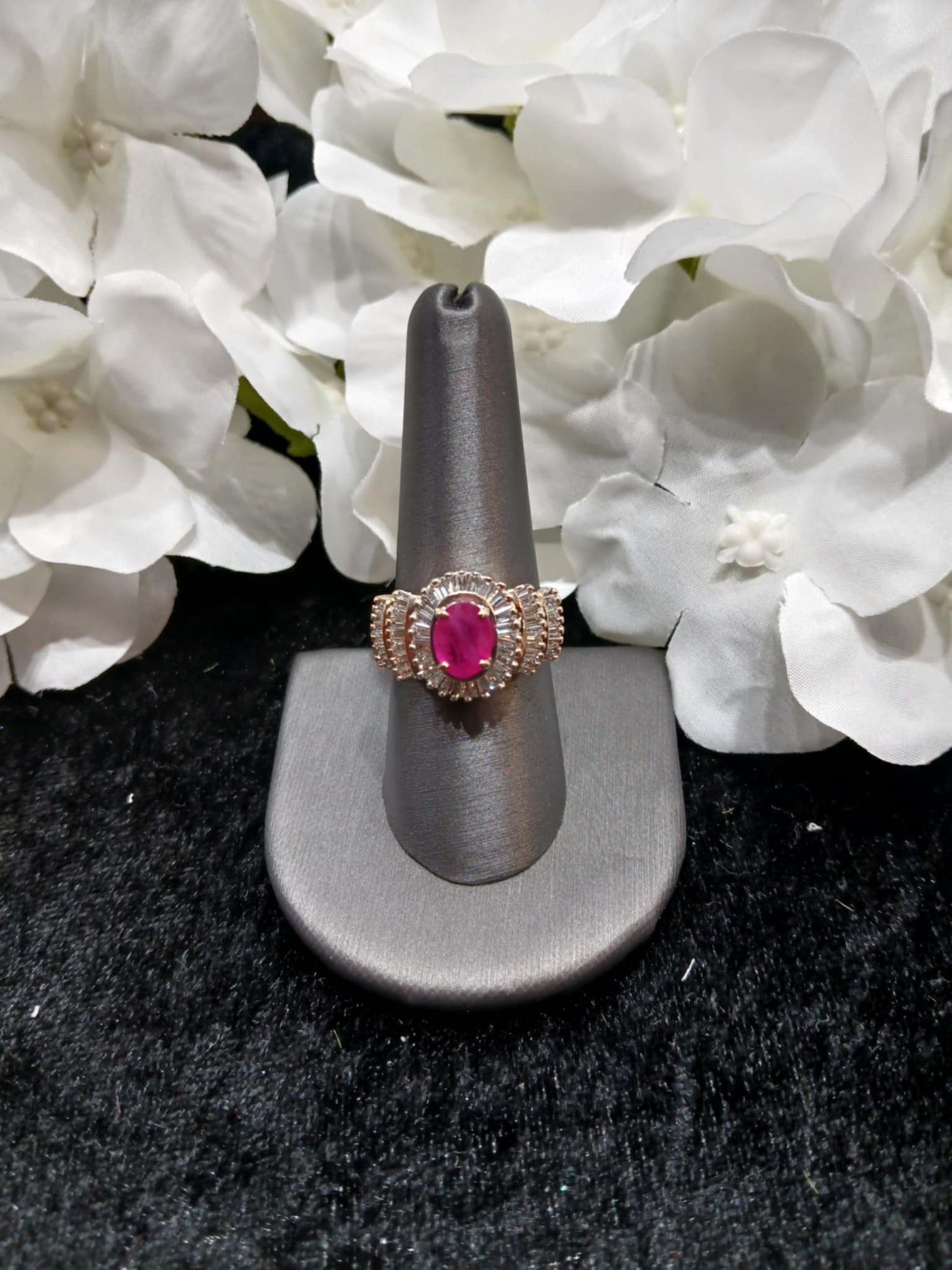 3.00 ct. Genuine Ruby and Diamond Ring