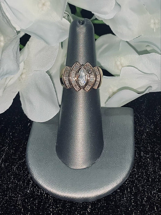 Marquis Cut Diamond Dinner Ring