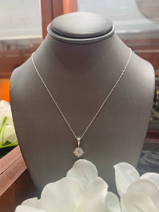 0.25 ct. Diamond Cluster Pendant