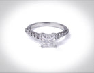 1.83ct. Lab-Created Princess Cut Engagement Ring