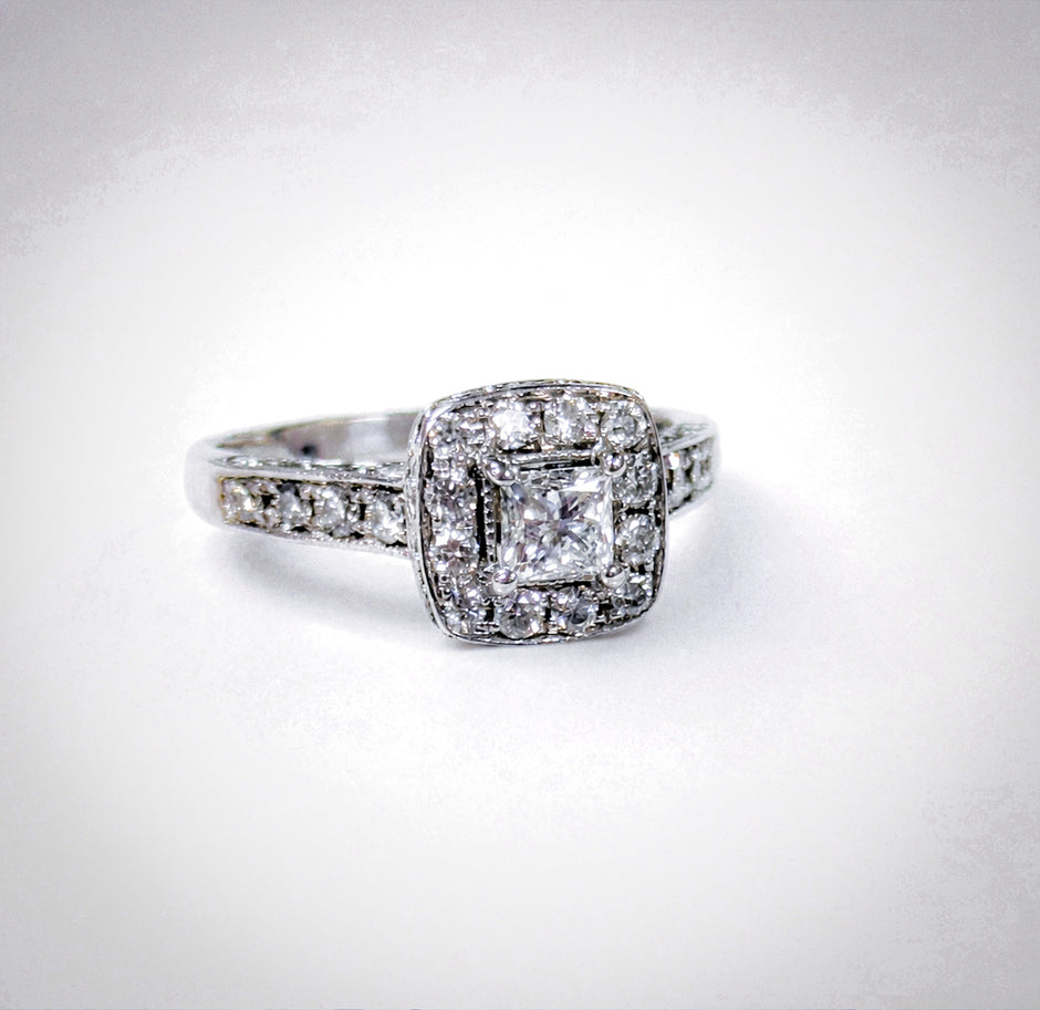 1.00ct. Princess Cut Engagement Ring