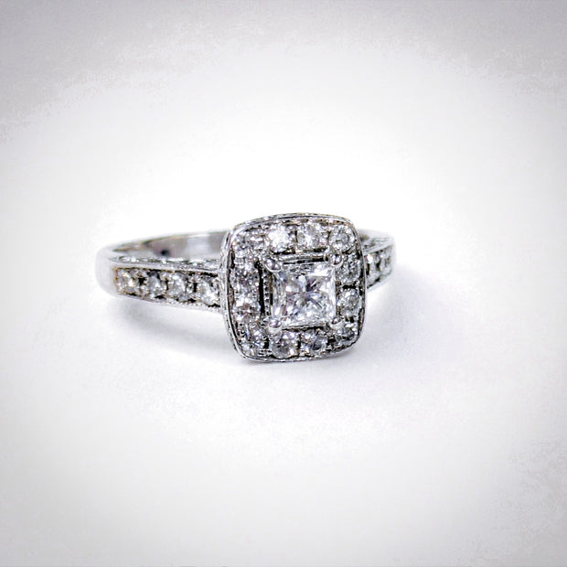 1.00ct. Princess Cut Engagement Ring