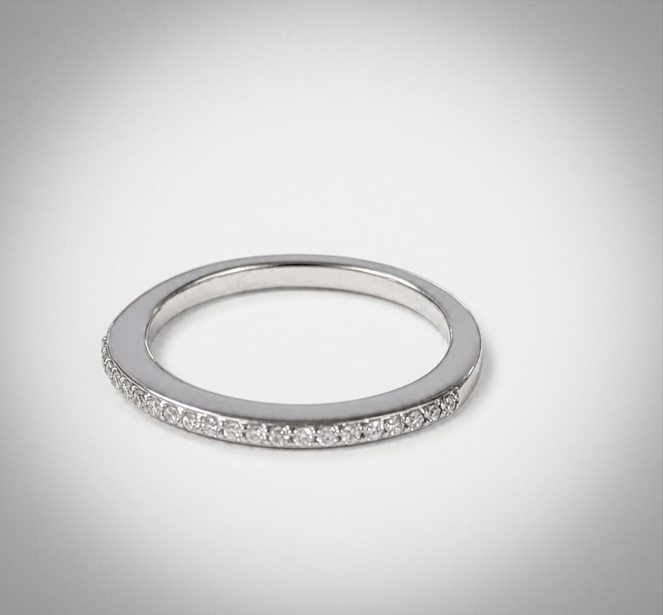 Platinum and Diamond Wedding Band