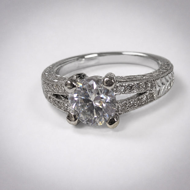 1.50ct. Lab-Created Round Cut Engagement RIng