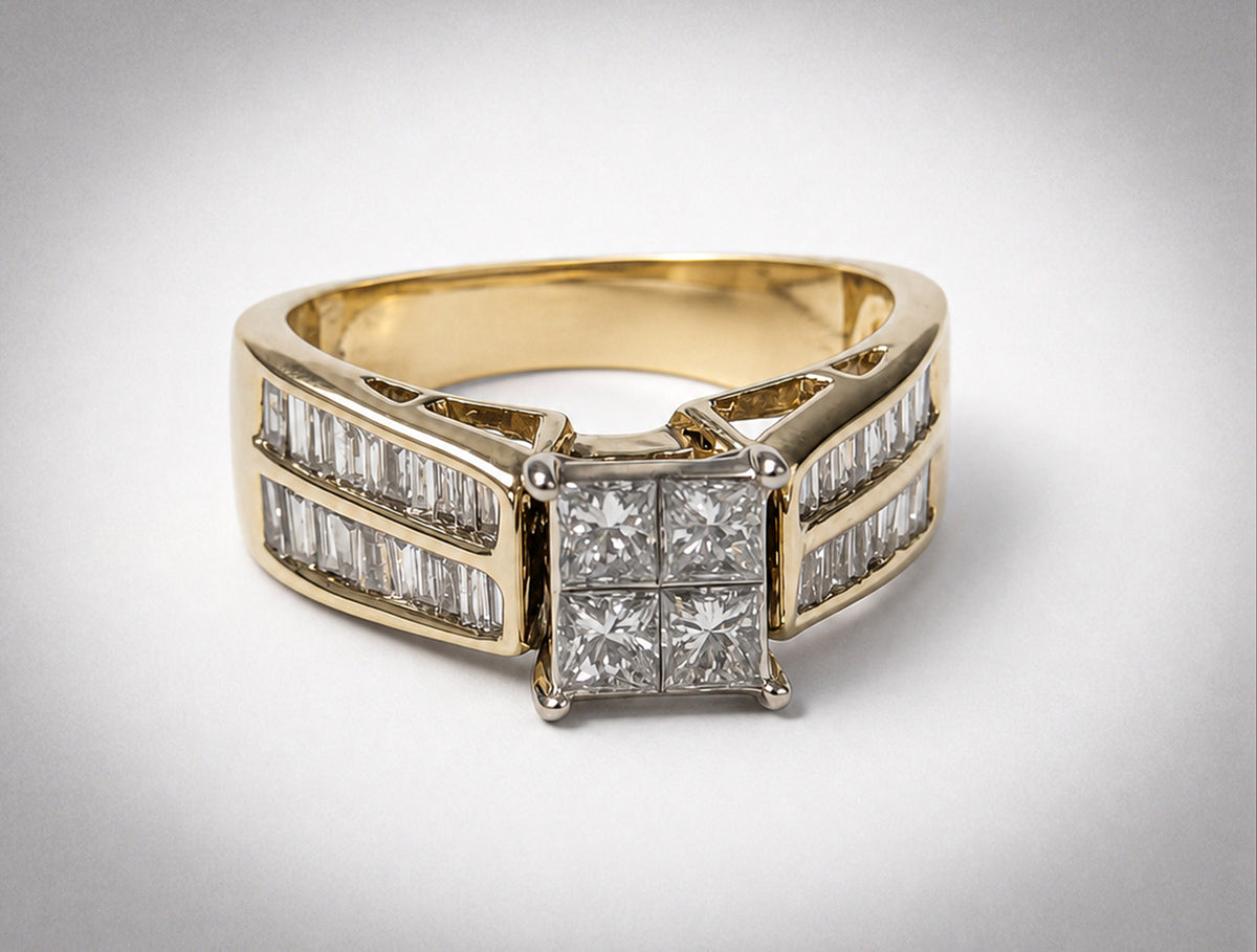1.00ct. Princess Cut Engagement Ring