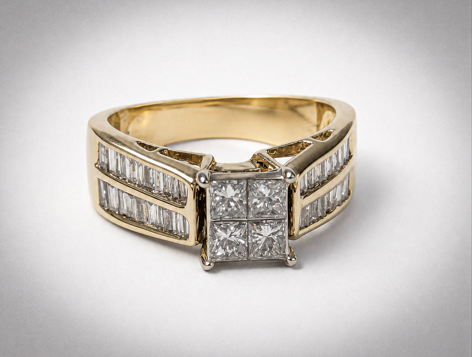 1.00ct. Princess Cut Engagement Ring