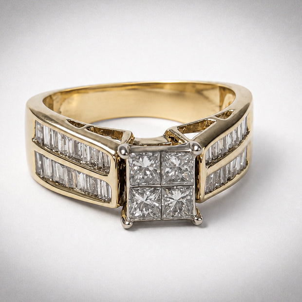 1.00ct. Princess Cut Engagement Ring