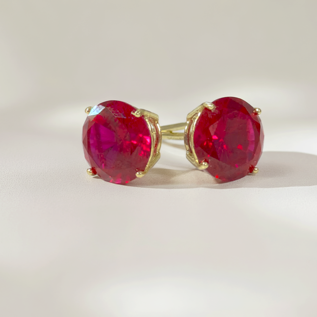 Ruby Stud Earrings